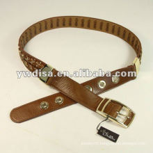 Wide Braided Chain Genuine Leather Belt